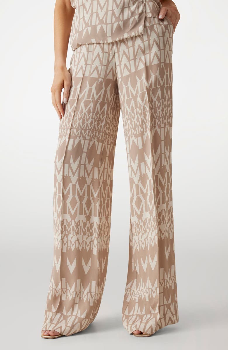 Marciano Britney Straight Leg Pants, Main, color, Geo Monogram Beige/ White