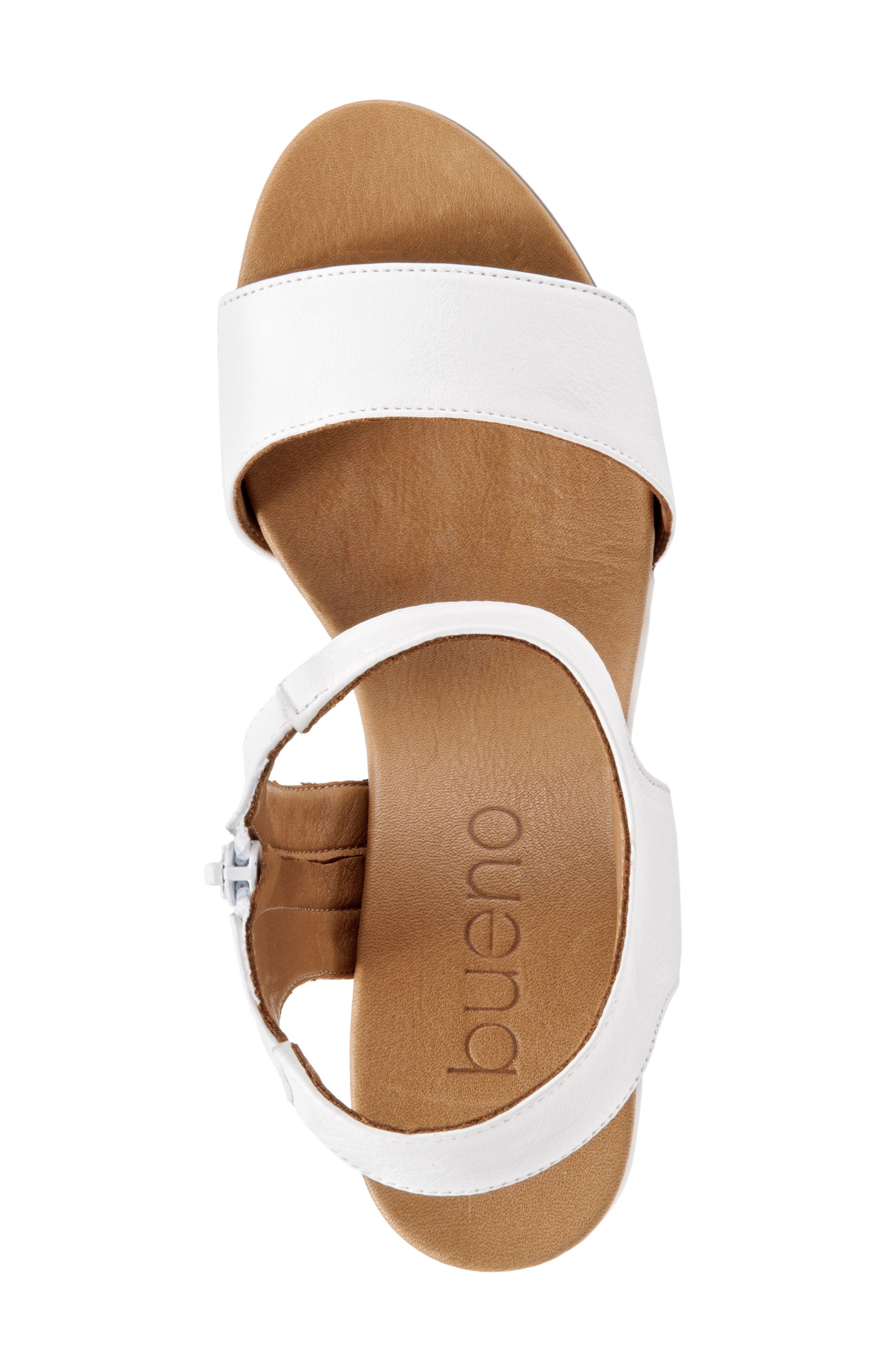 Ida Wedge Sandal, Alternate, color, WHITE LEATHER