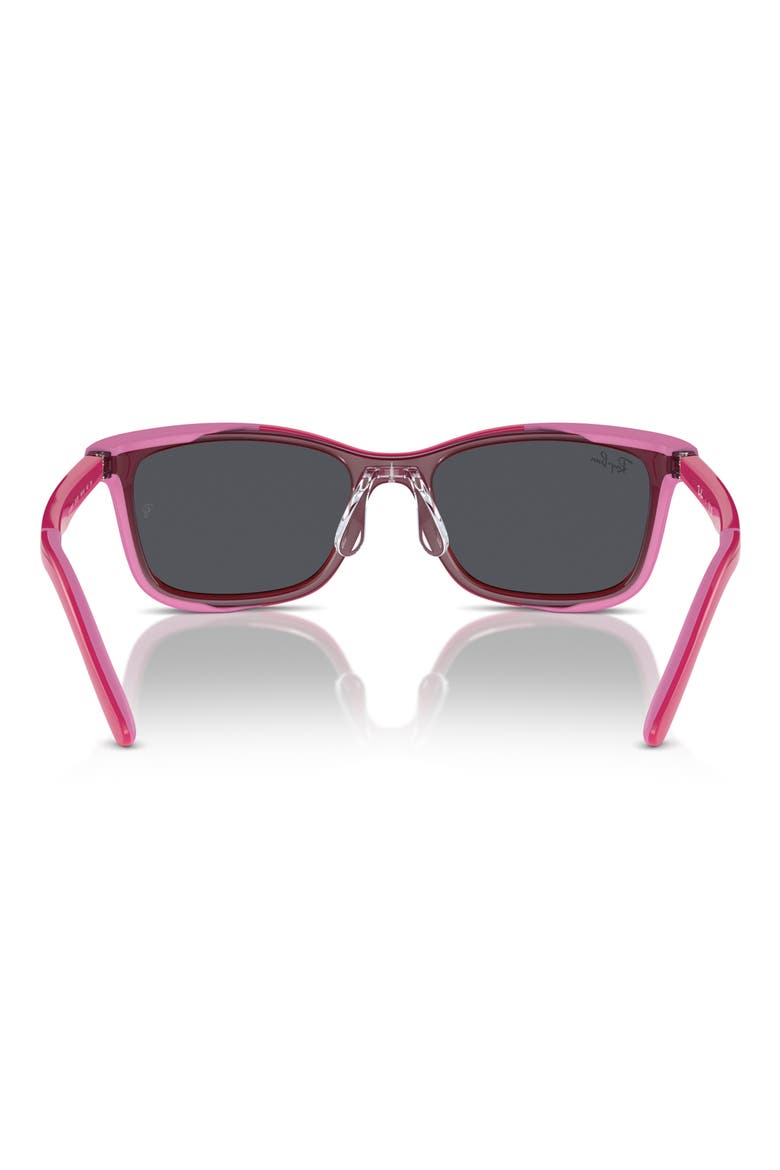 Kids' 49mm Rectangular Optical Glasses & Clip-On Sunglasses, Alternate, color, PINK