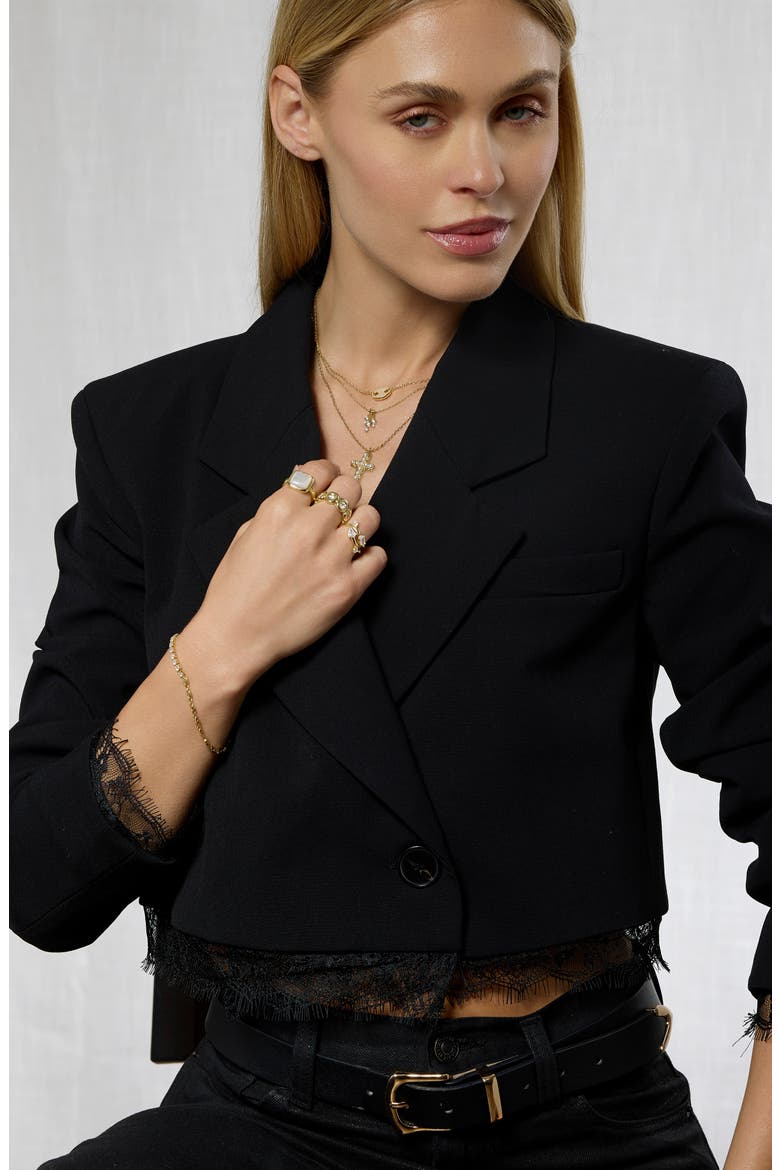 Cubic Zirconia Bar Pendant Necklace, Alternate, color, GOLD
