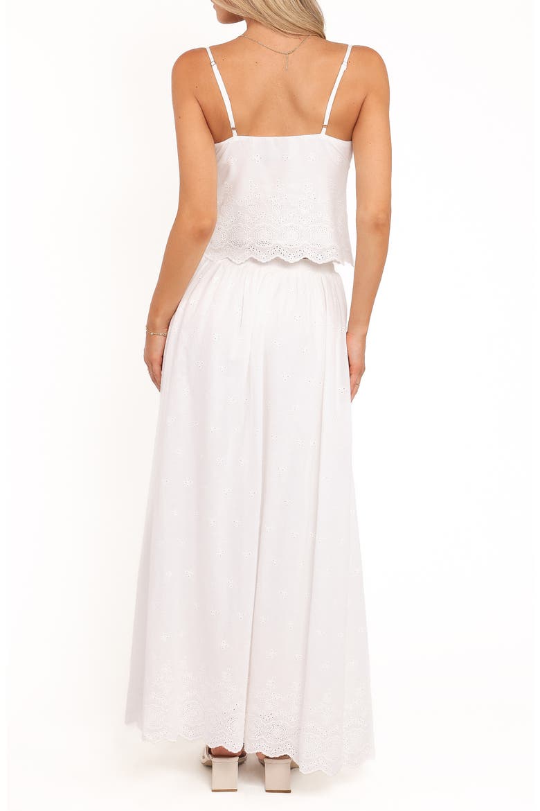 Blaire Cotton Eyelet Camisole & Maxi Skirt Set, Alternate, color, WHITE