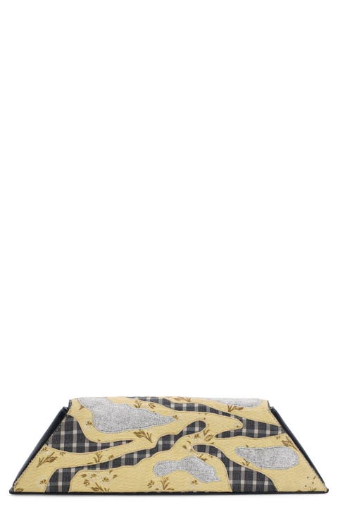 Diana Floral Leather Clutch