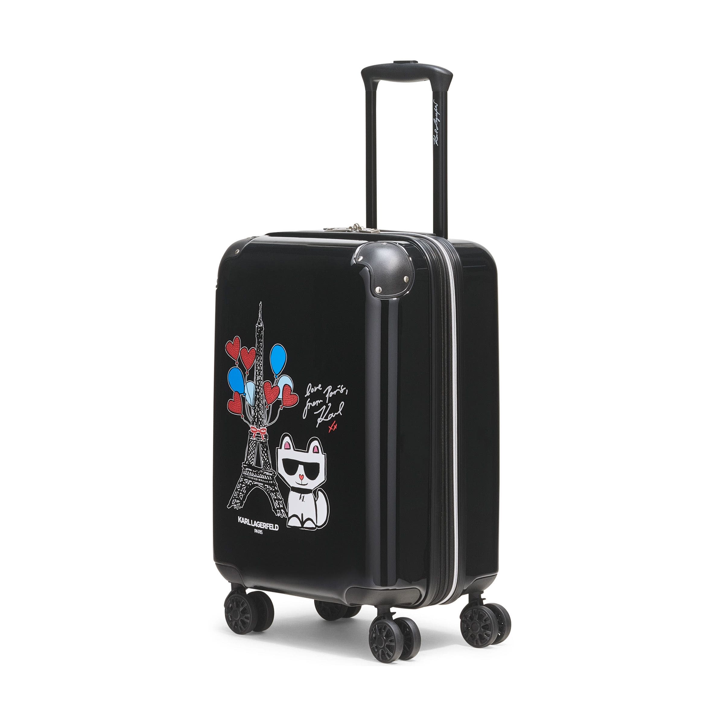 KARL LAGERFELD Up In Paris 21" Carry On Suitcase, Alternate, color, Black