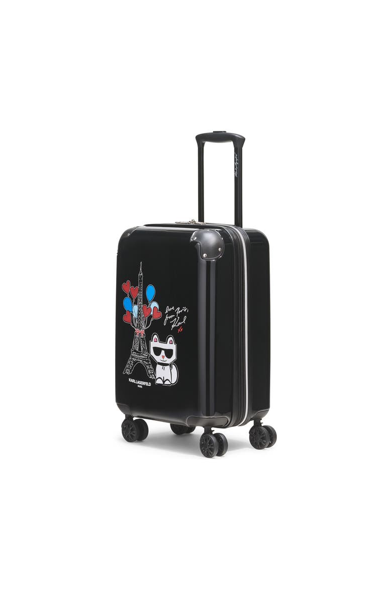 Up In Paris 21" Carry On Suitcase, Alternate, color, Black