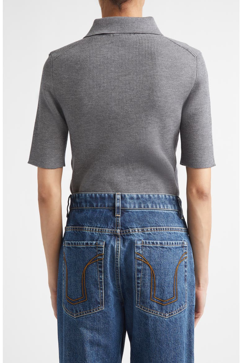 Virgin Wool Polo, Alternate, color, LONDON FOG
