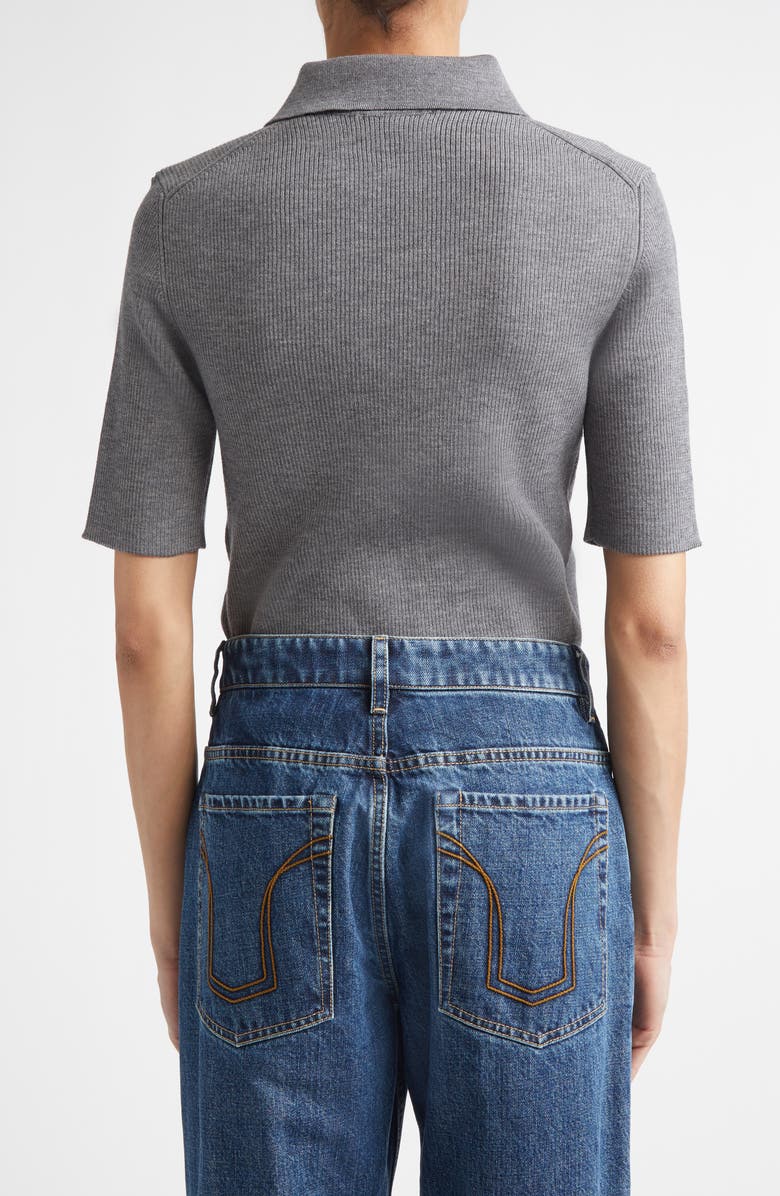 Jil Sander Virgin Wool Polo, Alternate, color, London Fog