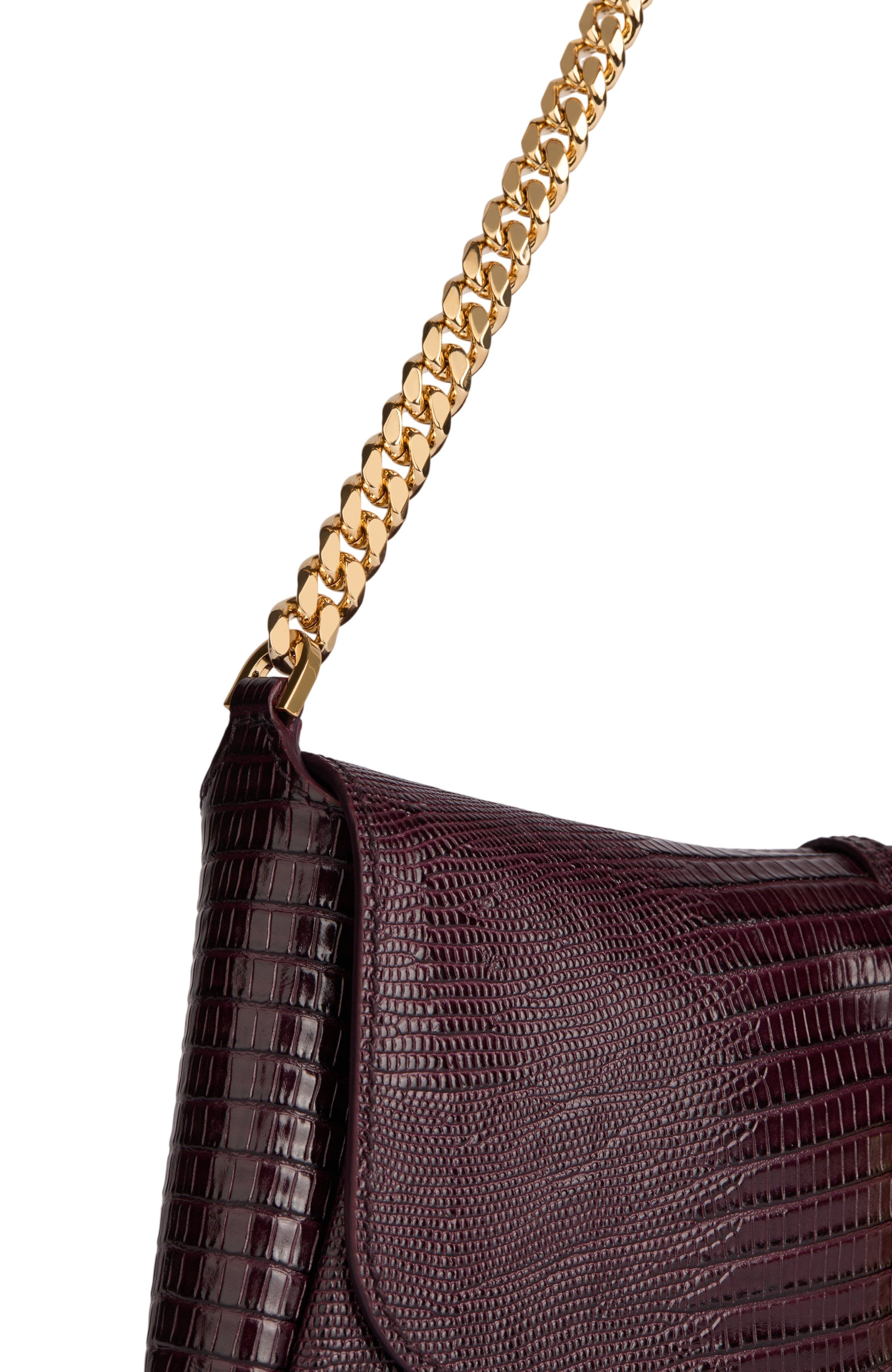 Embossed Leather Metropolis Bag, Alternate, color, Red