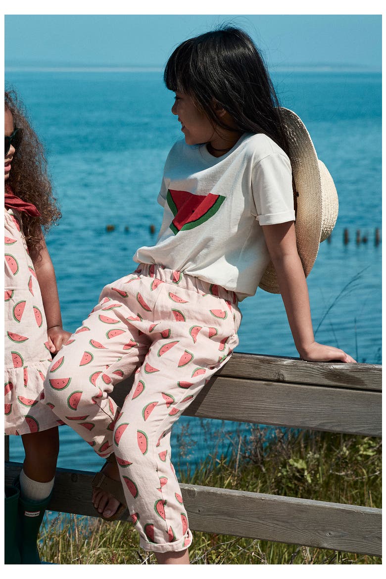 Kids' Recycled Cotton & Cotton Graphic T-Shirt, Alternate, color, NATURAL WATERMELON SLICE
