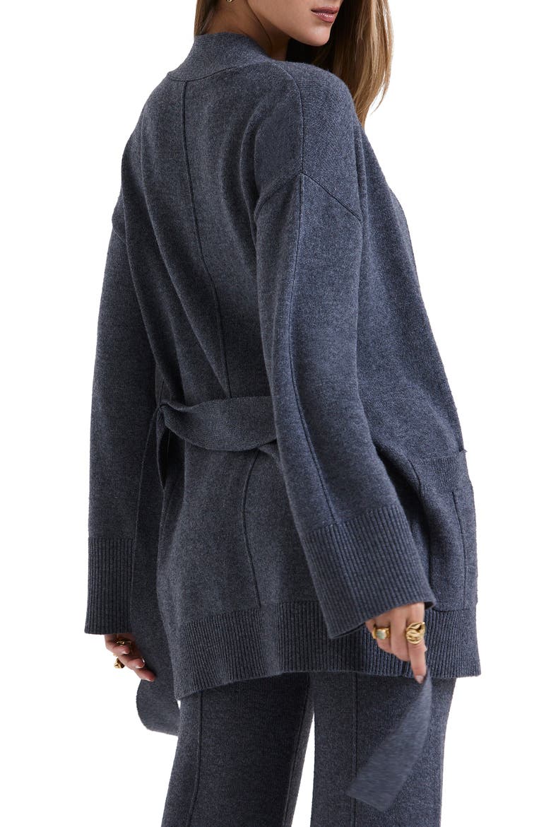 Alaia Wrap Cardigan, Alternate, color, GREY MELANGE