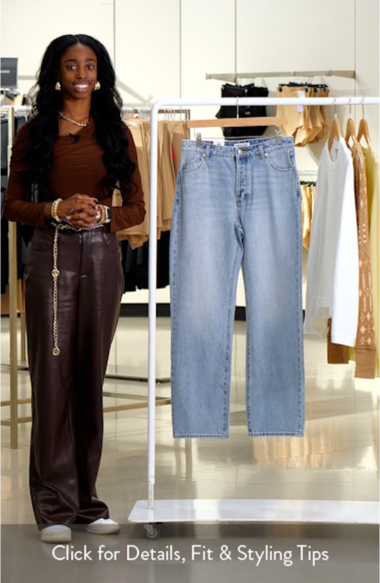 90s Relaxed Faded Blue High Waist Nonstretch Straight Leg Jeans, sales video thumbnail