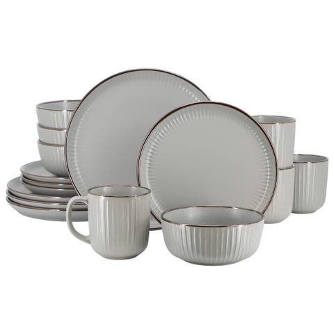 Leo 16 Piece Stoneware Dinnerware Set