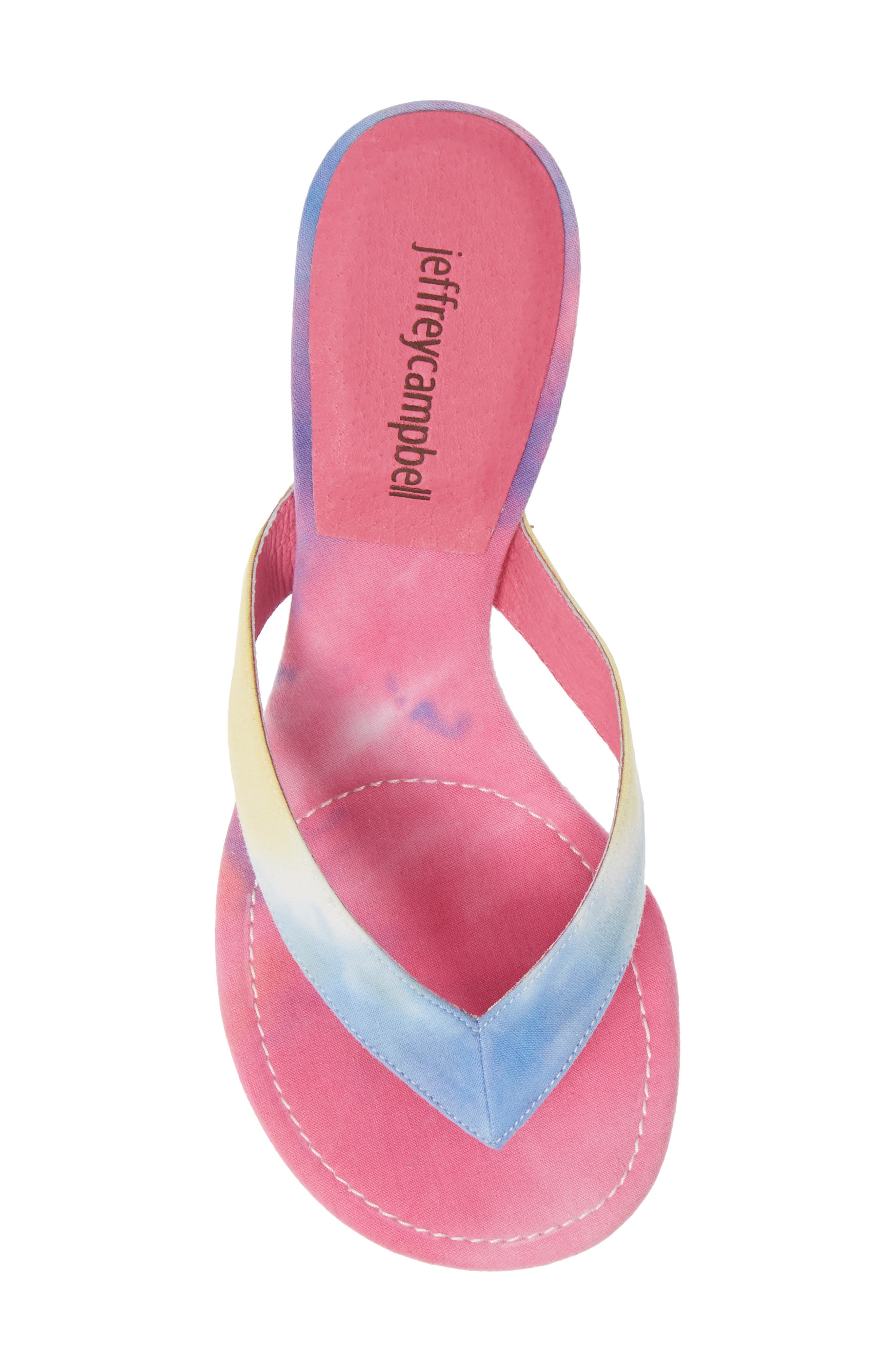 The One Slide Sandal, Alternate, color, PINK BLUE TIE DYE