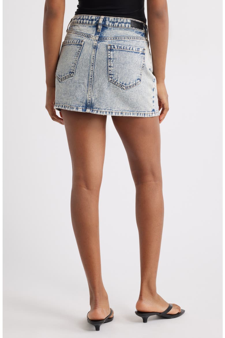 Ambar Grommet Denim Miniskirt, Alternate, color, TINTED ACID WASH