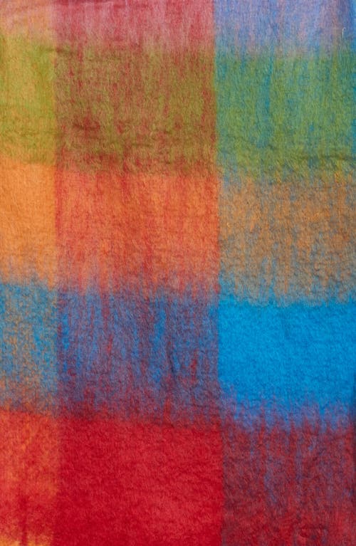 Bcbg Buffalo Check Blanket Wrap Scarf In Multi