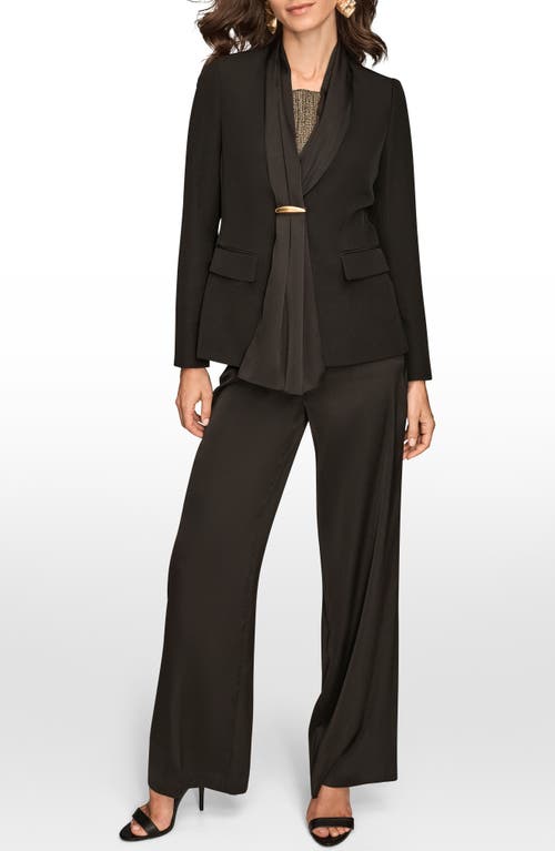 Donna Karan New York Mixed Media Jacket In Black