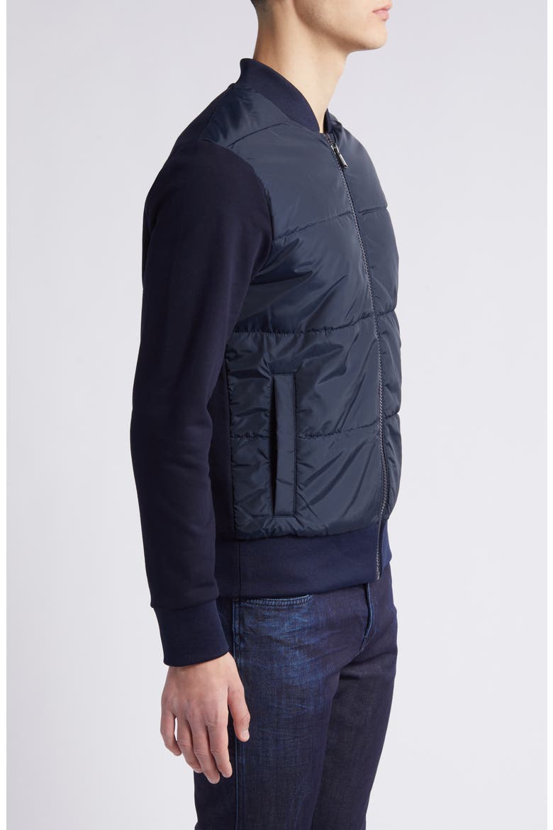 Men's Skiles Quilted Zip-Up Sweatshirt, Alternate, color, DARK BLUE