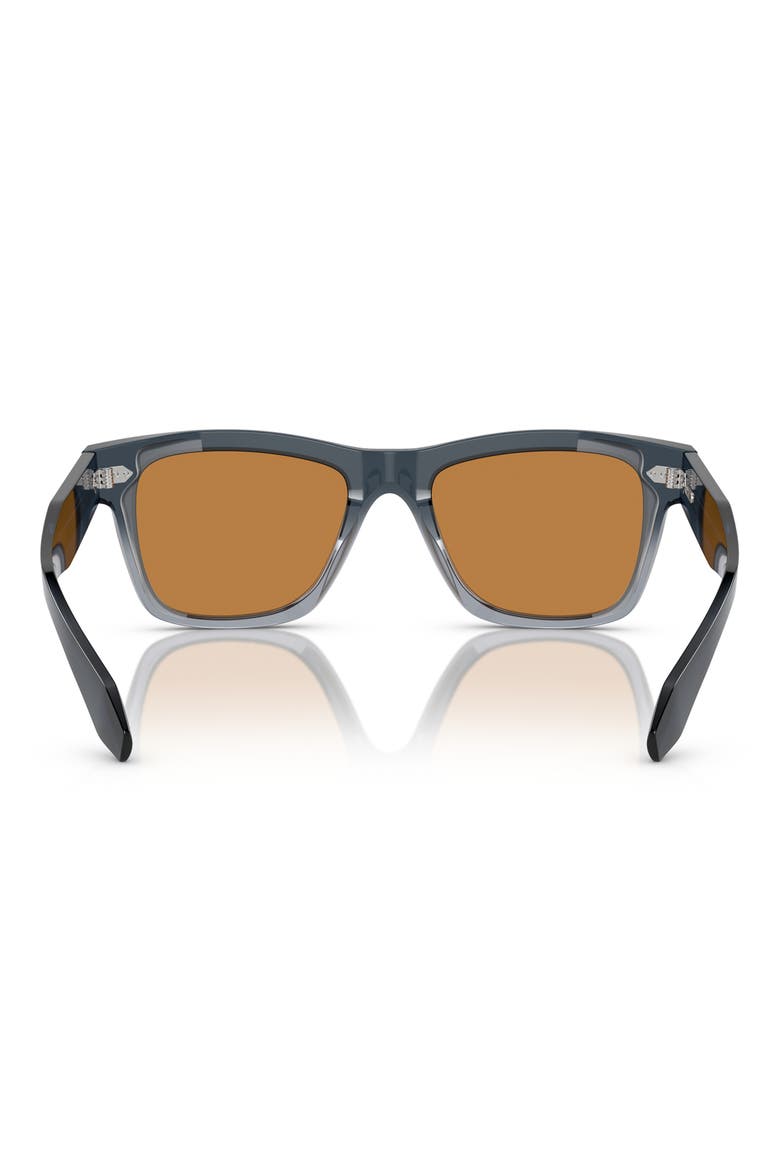 N.04 53mm Rectangular Sunglasses, Alternate, color, SHINY BLACK