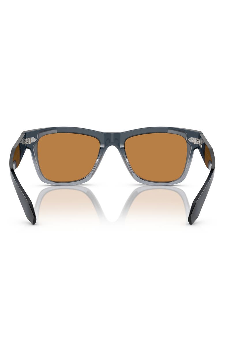 Oliver Peoples N.04 53mm Rectangular Sunglasses, Alternate, color, Shiny Black