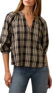Faherty Portia Plaid Top