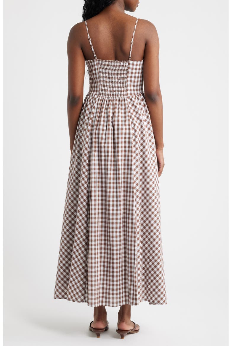 Kalley Sleeveless Cotton Maxi Dress, Alternate, color, BROWN