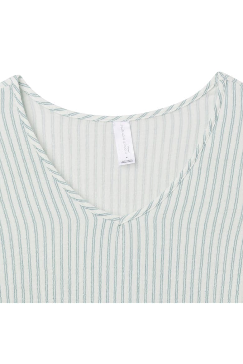 Mommy & Me Gauze Dress, Alternate, color, Teal Stripes