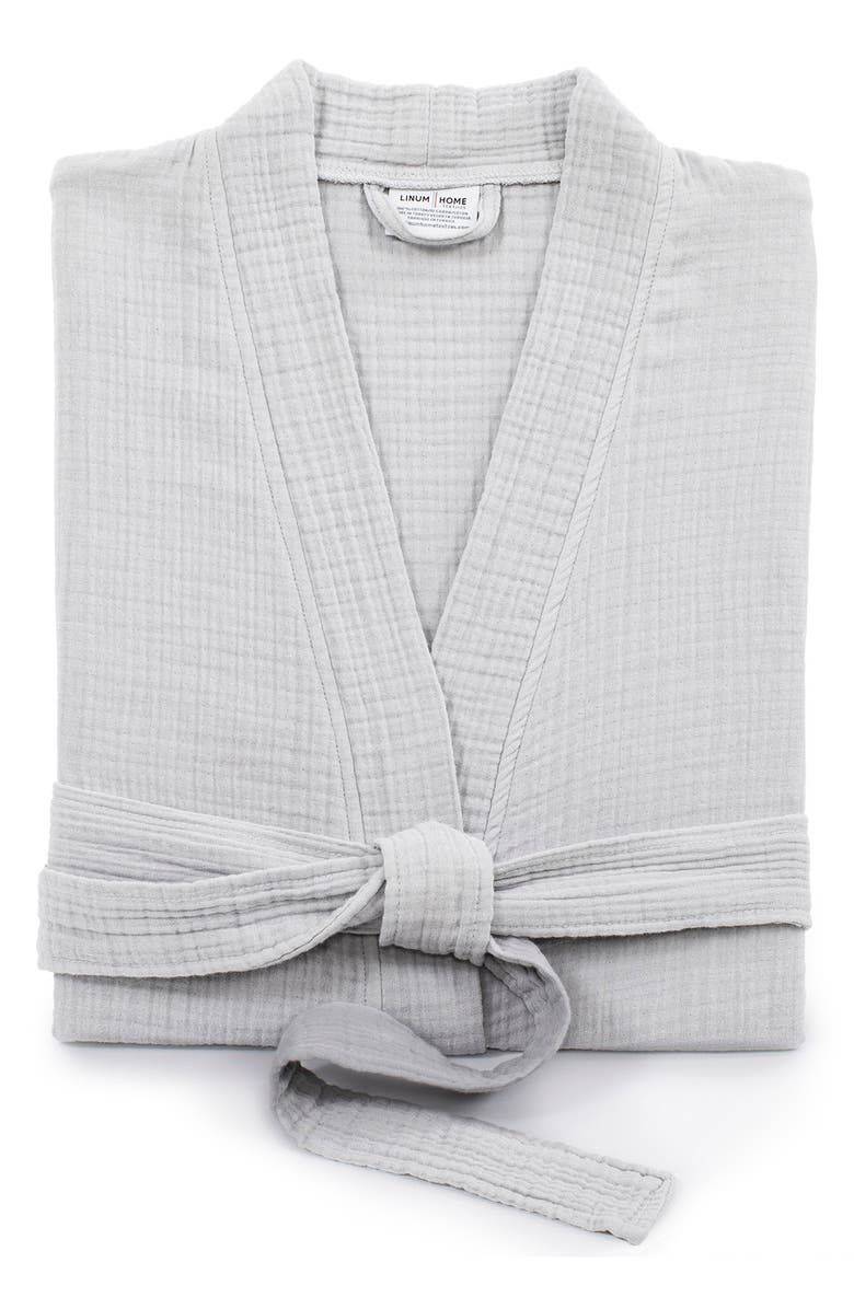 Linum Home Textiles Smyrna Hotel/Spa Luxury Robe, Alternate, color, Gray