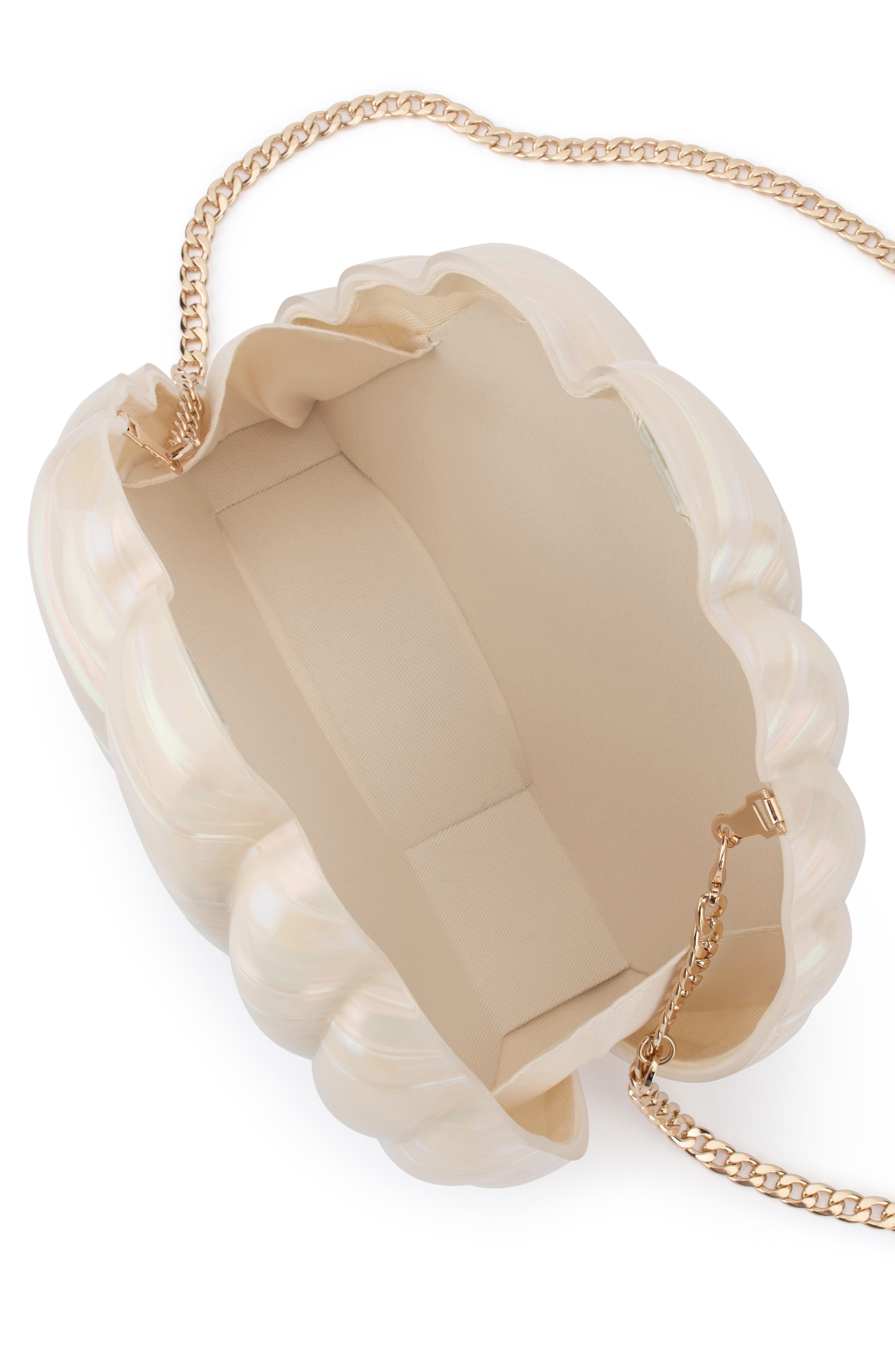 Olga Berg Ava Acrylic Shell Clutch, Alternate, color, Mother Of Pearl