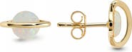 Queen Jewels Opal Saturn Celestial Stud Earrings