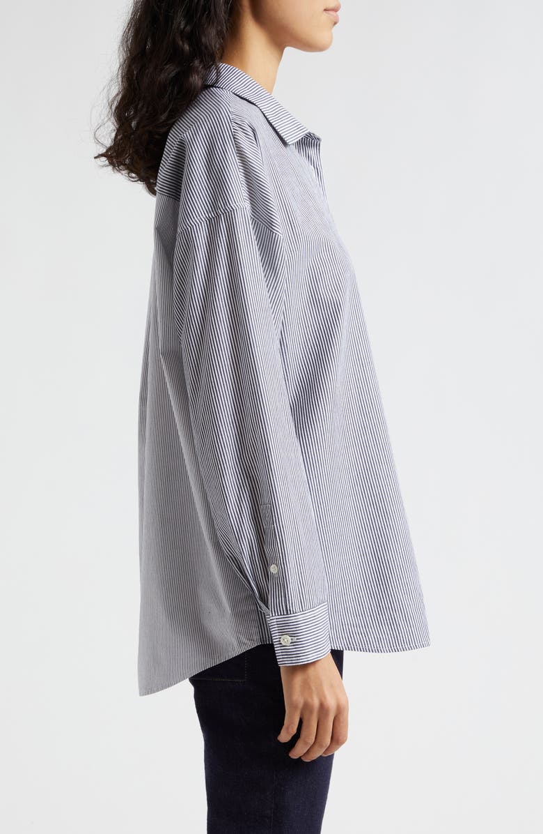 ATM Anthony Thomas Melillo Mixed Stripe Oversize Button-Up Shirt, Alternate, color, 