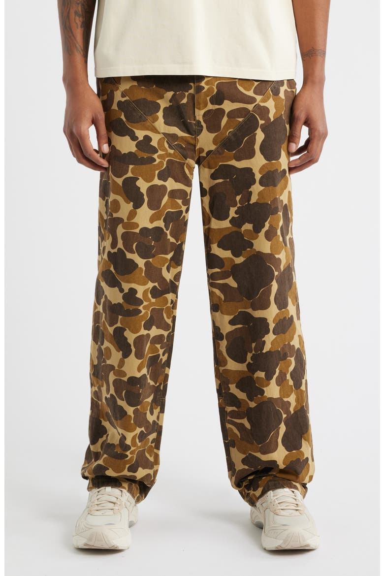 Rey Straight Leg Camo Pants, Main, color, MILITARY BROWN CAMO
