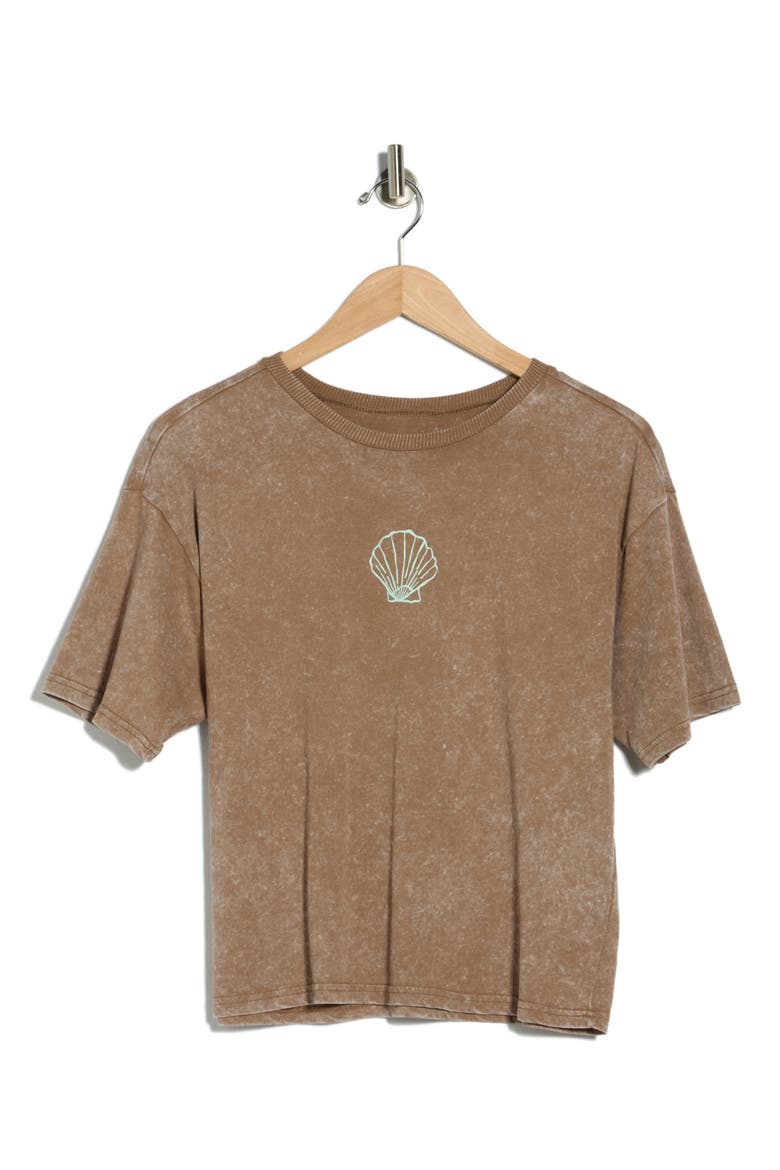 Mallorca Shells T-Shirt, Alternate, color, BROWN