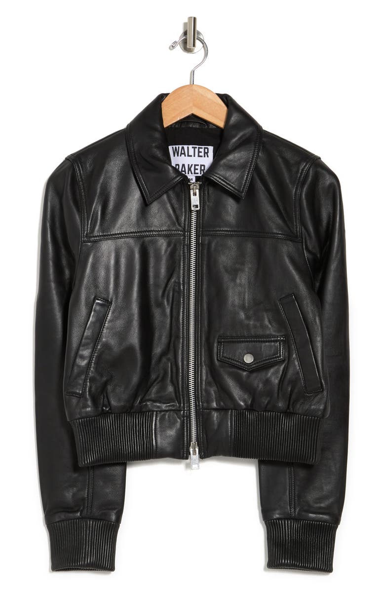 Walter Baker Billie Lambskin Leather Jacket, Alternate, color,