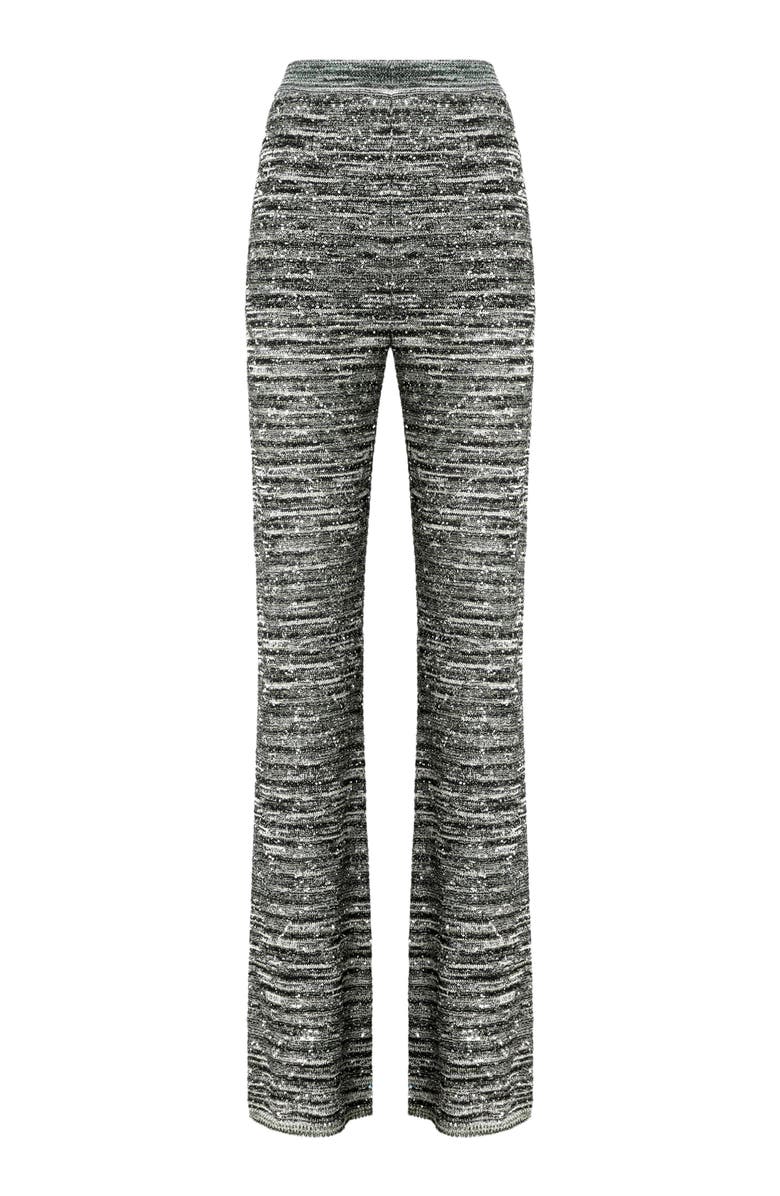 Missoni Flare Trousers In Slub Knit With Sequins, Alternate, color,