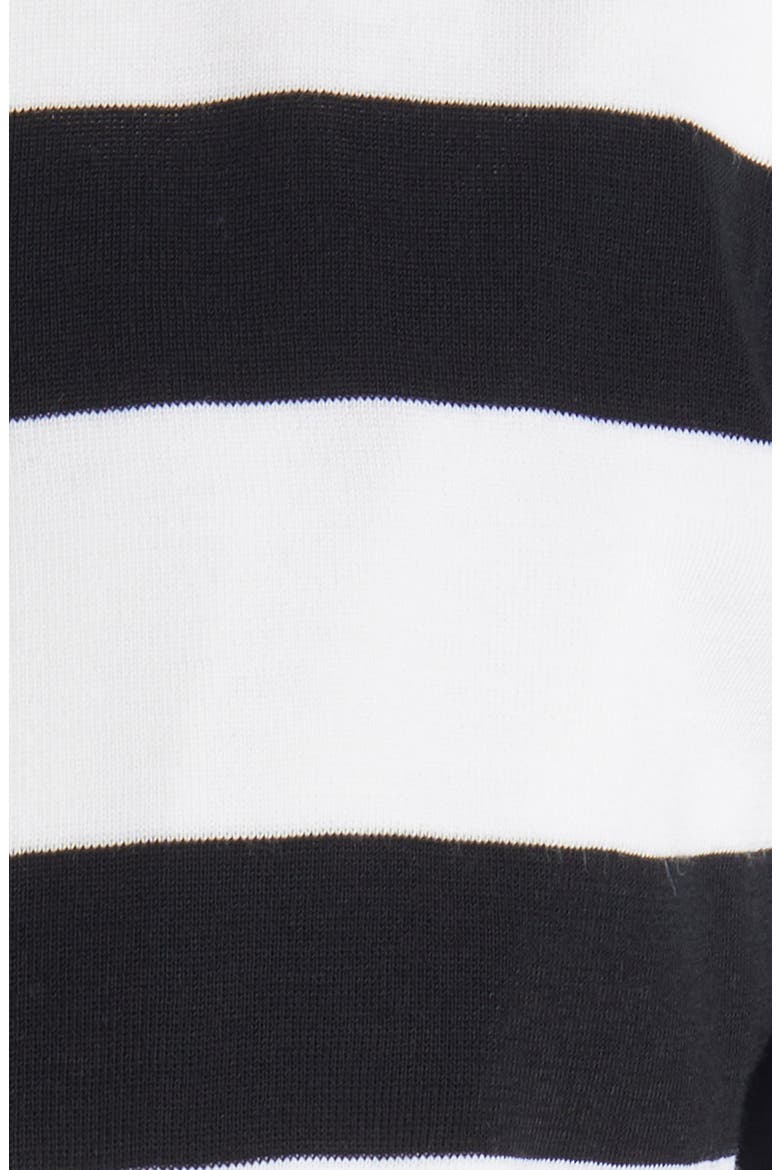 Bold Stripe Cardigan, Alternate, color, BLACK/ WHITE