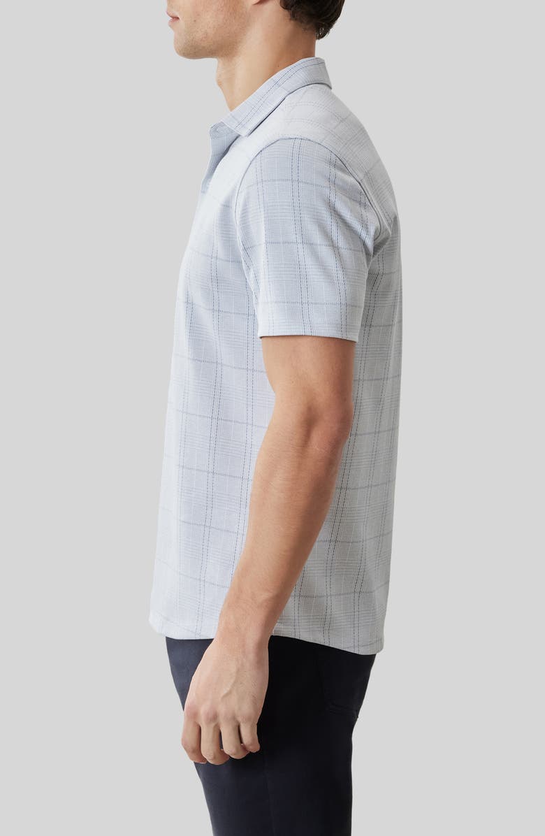 Robert Barakett Allister Short Sleeve Knit Button-Up Shirt, Alternate, color, Powder Blue