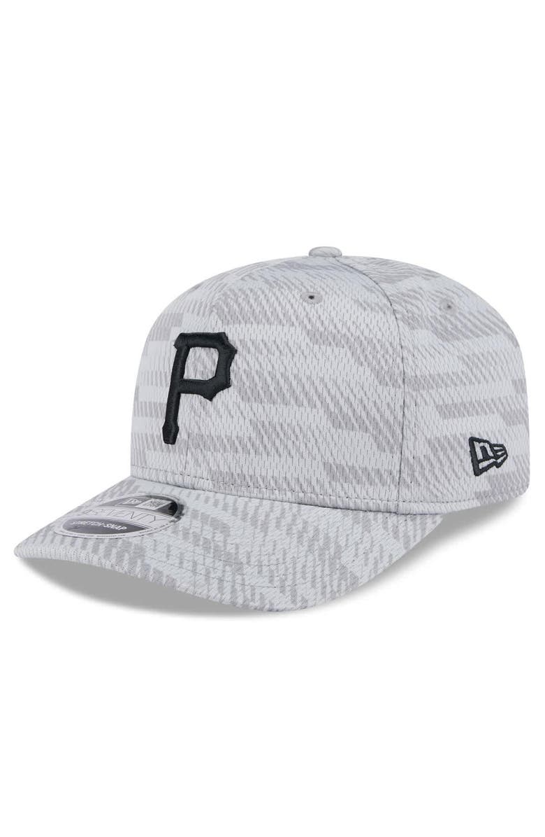 New Era Men's New Era Gray Pittsburgh Pirates 2025 MLB Clubhouse 9SEVENTY Stretch-Snap Hat, Alternate, color, 
