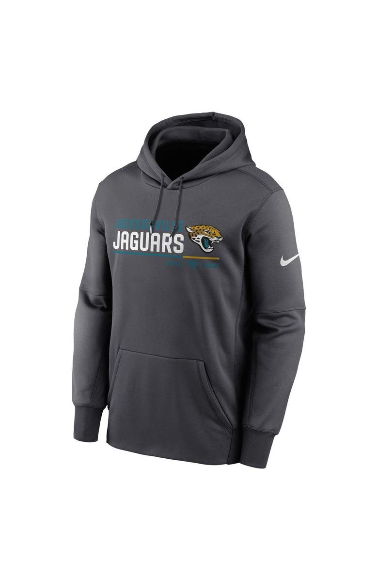 Nike Men's Nike Anthracite Jacksonville Jaguars Prime Logo Name Split Pullover Hoodie, Alternate, color, Anthracite