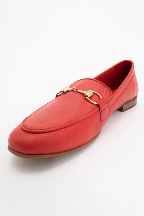 Forever & Always Shoes Rory Leather Bit Loafer In Red Leather