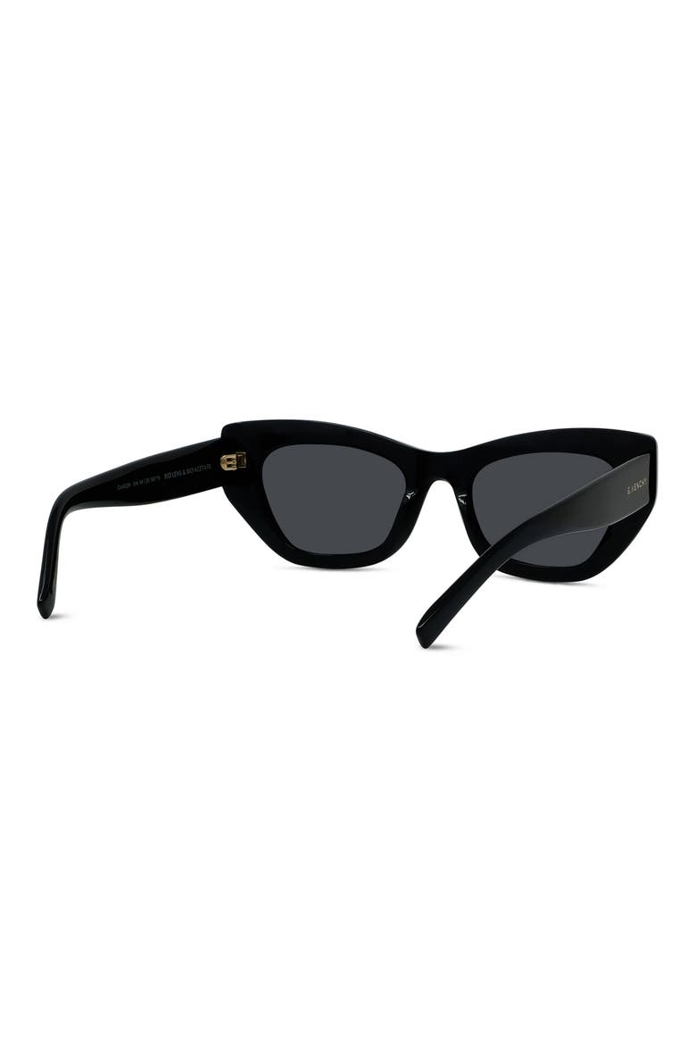 City 54mm Cat Eye Sunglasses, Alternate, color, SHINY BLACK / SMOKE