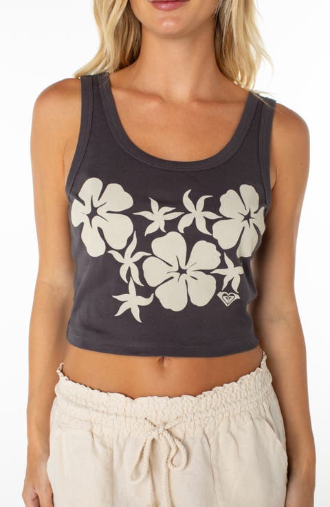 Plumeria Hibiscus Crop Top