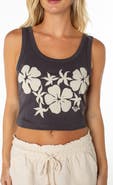 Roxy Plumeria Hibiscus Crop Top