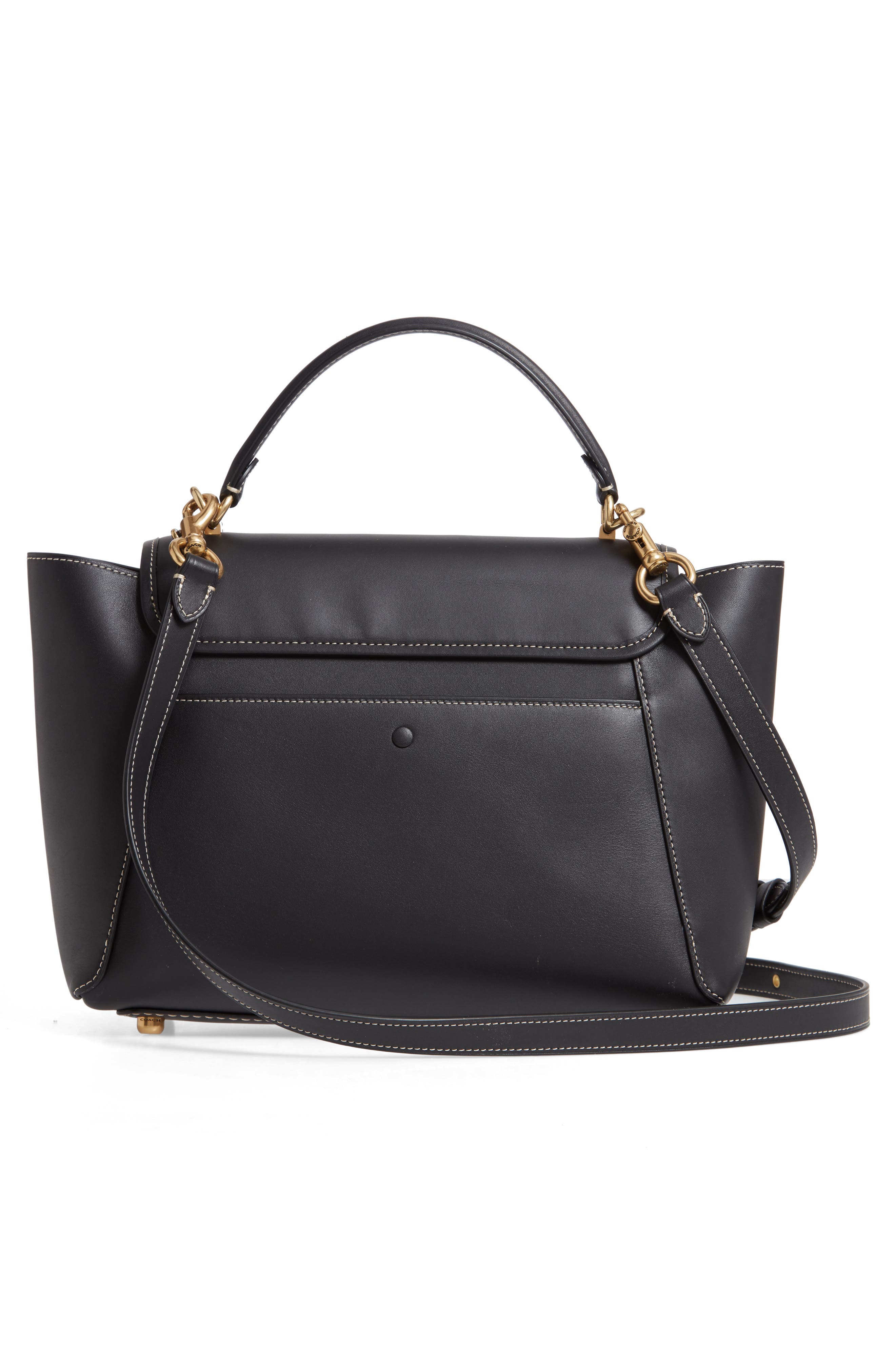 COACH Courier Leather Satchel, Alternate, color, 