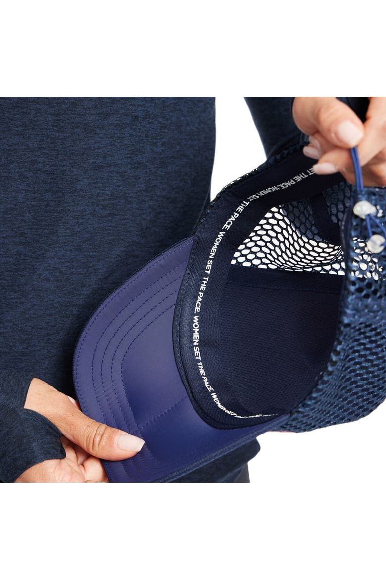 Runner Trucker Hat, Alternate, color, Oiselle on Repeat