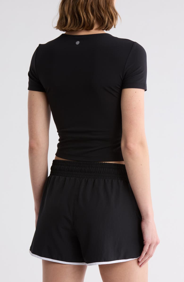 YOGALICIOUS Nude Tech Pandora Short Sleeve Crop T-Shirt, Alternate, color, 