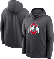 Nike Men's Nike Anthracite Ohio State Buckeyes Primetime Evergreen Club Fleece Pullover Hoodie