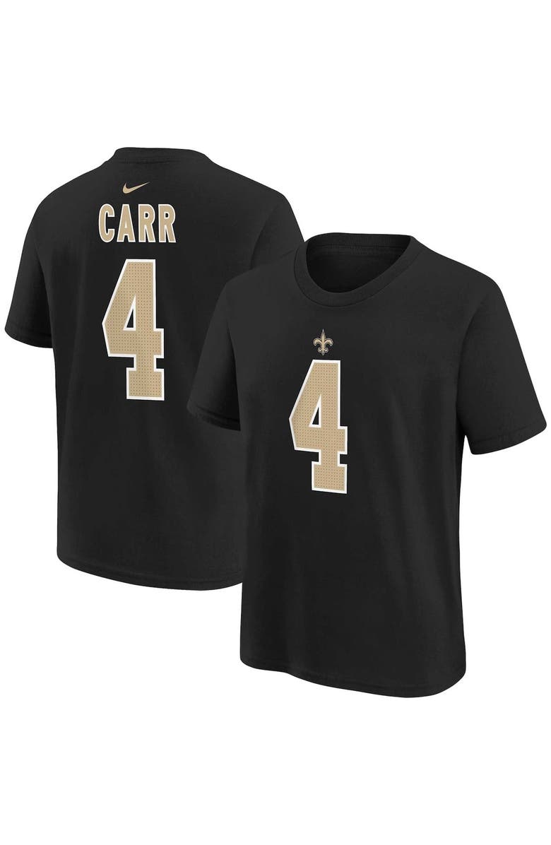 Nike Youth Nike Derek Carr Black New Orleans Saints Player Name 
Number T-Shirt, Main, color, 