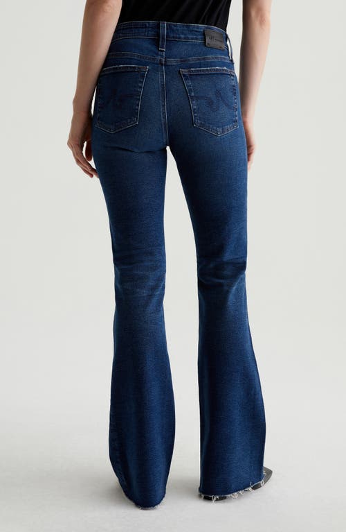 Ag Farrah Raw Hem High Waist Bootcut Jeans In Blue