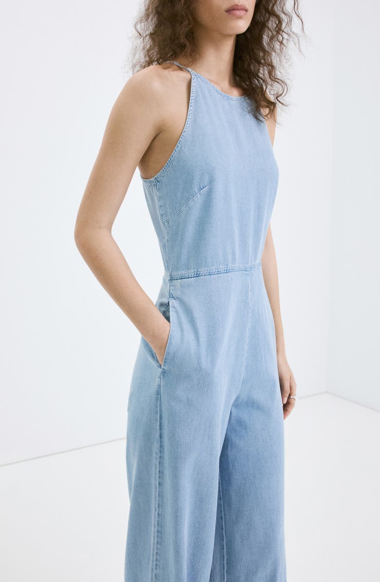 MANGO Denim Jumpsuit, Alternate, color, Light Blue