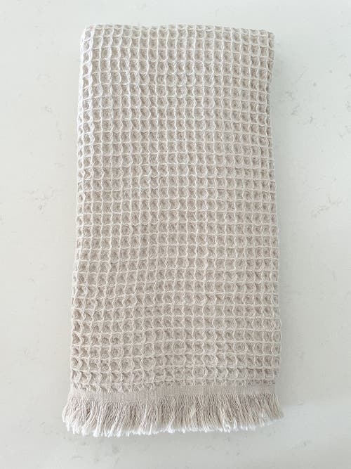 Anaya Turkish Cotton Waffle Bath Towels In Olive Grey