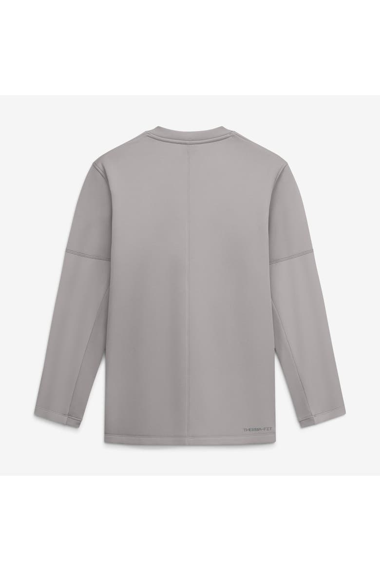 Men's Nike Gray Ohio State Buckeyes 2026 Sideline Coaches Therma-FIT Long Sleeve Top, Alternate, color, Gray